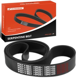 A-Premium Engine Serpentine Drive Belt Compatible with Freightliner Cascadia 2022 2024 & International Harvester 8100 1990-1993, 8200, 8300 & Hino 238, 258, 268, 338, 258ALP & More