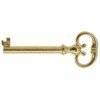 Vintage Universal Skeleton Furniture Cabinet Key Lock Polished Brass Plated