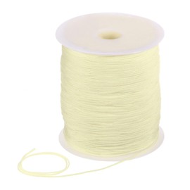 uxcell 1mm Nylon String Cord 305 Yards Nylon Satin String Bracelet String Chinese Knotting Cord Beading Thread for Jewelry Making Braided Necklaces Macrame Trim Craft Beige