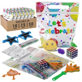 Crown Display Party Favors for Kids 10 Pre Filled Party Favor Bags - Fun Goodie Bags Stuffers for Kids with Fidget Toys and Small Toys Goody Bag Stuffers - Party Favors for Kids 4-8