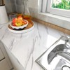 AutoGoody 4ft x 30ft Gloss White Marble Granite Stone Wallpaper