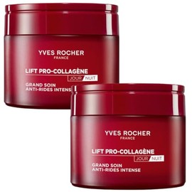 Yves Rocher DUO Pack Lift Pro Collagene Crema Intensiva Dia y Noche Rellenadora de Arrugas con cido Hialurnico y Clageno Vegetal - Alisa, Rellena y...