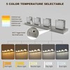 Joossnwell Brushed Nickel Bathroom Lights Fixtures Over Mirror (4-Light, 28-Inch)
