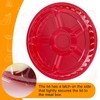 Rtteri 18 Pcs Round Divided Serving Tray with Lid Plastic