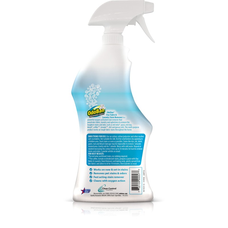 OdoBan Ready-to-Use Oxy Fabric and Laundry Stain Remover, Triple Action