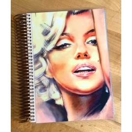 Handmade Marilyn Monroe Glam Cover Set 4 use with Erin Condren A5 Coil Spiral Planner-