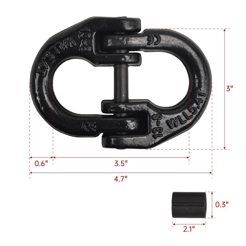 BATONECO 1/2" Hammer Lock Chain Connector, Heavy Duty Coupling Link,