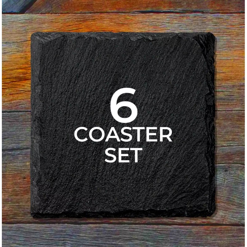 Universal Epic Universe Theme Park 6 Slate Coaster Set