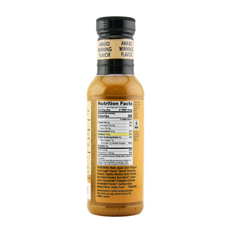 Mr. Spice Salt Free Award-Winning Taste Honey Mustard Sauce |