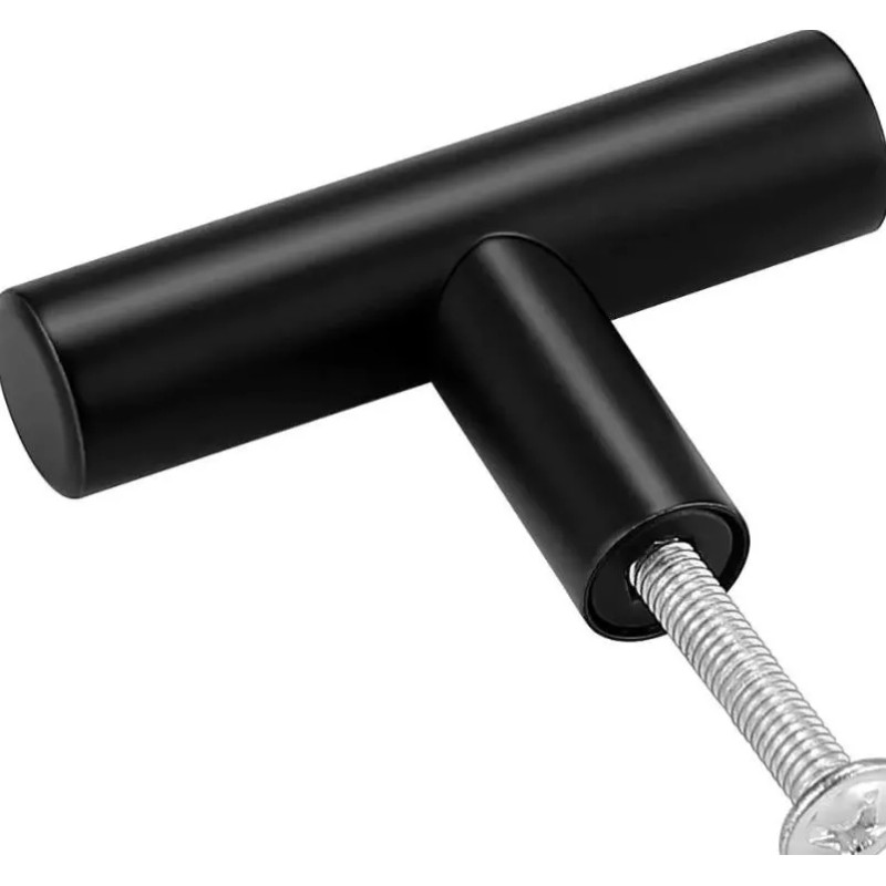 LIZOFERTAS Jaladera Tipo Botón Acero Inox 40 Mm Negro Paquete