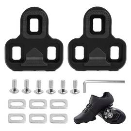 FunWorth Bicycle Cleats Set, Compatible with Look Keo Blade 2 Max Carbon Classic Pedals, 3-Hole Grip System, 4.5° Swimming Motion, Grey, MTB Pedal Plates, Road Bike Bicycle Accessories