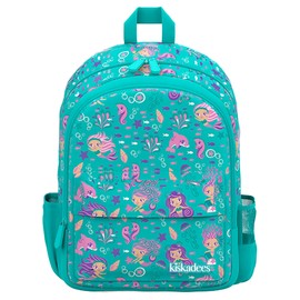 Kiskadees School Bags for Girls, Lightweight Adjustable Waterproof Girls Backpack Mermaid, Good Size Girls School Bag Rucksack for Age 4 5 6 7 Years Old Reception Year 1 2 3 Children Book Bag - Green