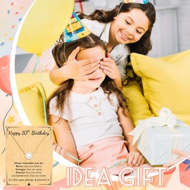 10th Birthday Gifts for Girls Dainty Silver Pearl Necklace Adjustable Length Faux Pearl Charm Necklace Birthday Ideas for Girls Gifts Trendy 2024