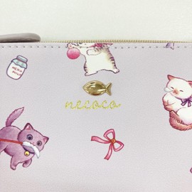 Aldi Pouch, W Pouch, Necoco, Collaboration Series, A48, Pink, purple