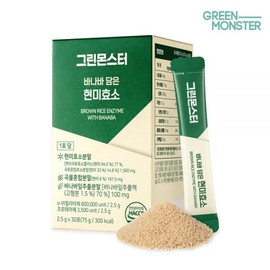 1 box of Green Monster Banaba brown rice enzyme (600,000 potency carbohydrate protein decomposition grain fermentation) / 그린몬스터 바나바 담은 현미효소 1박스 (60만 역가 탄수화물 단백질분해 곡물발효)