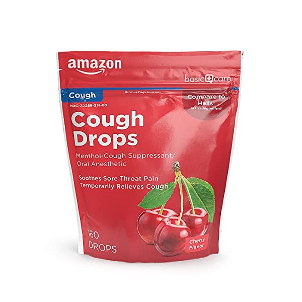  Basic Care Cherry Cough Drops, count (Previously SoundHealth)
