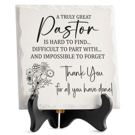 Pastor Appreciation Gifts - A Truly Great Pastor Is Hard to Find - Pastor Birthday, Christmas Gifts for Men, Women - Best Pastor Appreciation Cards Ceramics Plaque Decorations