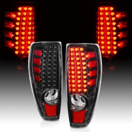 AmeriLite for 2004-2012 Colorado/Canyon LED Pure Black Replacement Tail Lights Set - Passenger and Driver Side