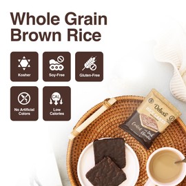 Deluxe & Bla Bla Chocolate Covered Rice Cakes 12 Pack – Whole Grain, Gluten-Free, Kosher, Low-Calorie Snack – Coated with Dark Chocolate – Healthy & Crunchy Treat – Individually Wrapped, (19g Each)