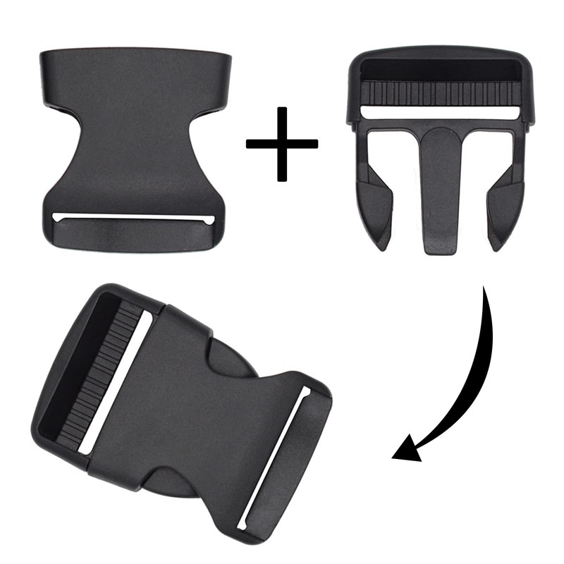 RETON 30 PCS 1 1/2 Inch Side Release Buckles, Heavy