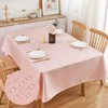 SPRICA Jacquard Tablecloth Water Resistance Solid Colour Heavy Weight Soft