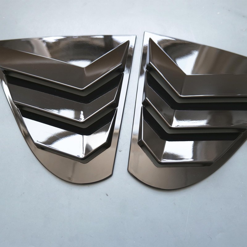 ZiWen 2X Sport Style Quarter Window Scoops Louvers for Mitsubishi