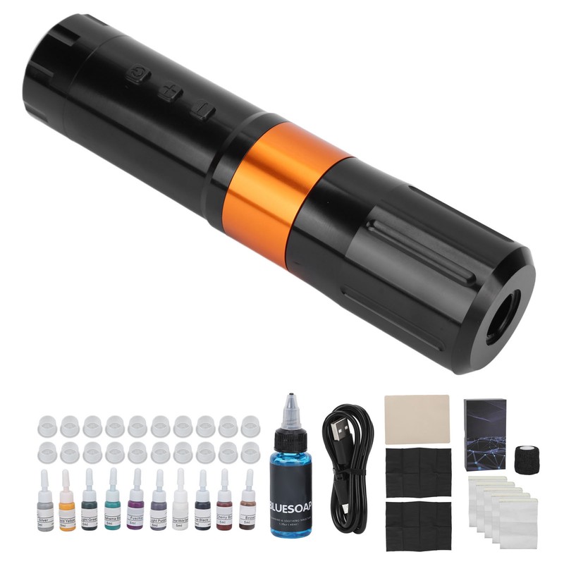 Cordless Tattoo Motor Pen Set Cleaning Blue Soap Microblading Pigment