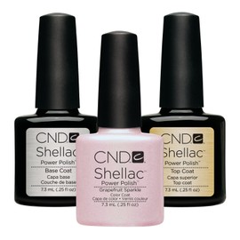 CND Original Shellac Grapefruit Sparkle Plus Base Coat Plus Top Coat 7.3 ml 1er Set 1 x 22 ml