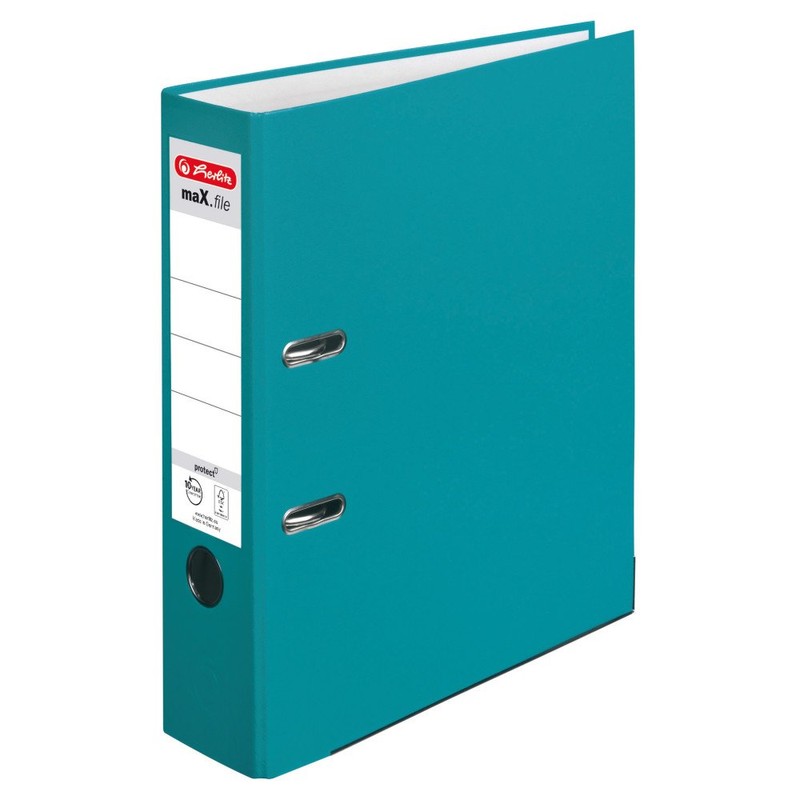 Herlitz maX.file Protect A4 Folder, 10094829, Caribbean Turquoise 8cm
