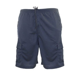 Kam Jeanswear Kam Mens Big Size Cotton Terry Jersey Cargo Shorts (300) in Navy in 6XL