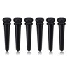 6Pcs Ebony Bridge Pins With Abalone Shell for Acoustic Folk