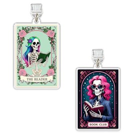 Set 2Pcs The Reader, Book Club Kindle Charms, Dust Plug Charm 1.5 Inches Bookish, Book Lover, Bookworm, Reading, Booktrovert Lightning/Type C Acrylic Material Accessories for E-Reader Phones Charms