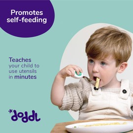 doddl 6-piece Spoon and Fork Set (3 Pairs) - Learn to use Toddler Silverware in Minutes, Toddler Utensils 1 year old & up, Baby Led Weaning Supplies