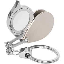 Magnifying Glass Key Holder, 15x Magnifier, Portable, Pocket Magnifier, Lens Diameter 0.8 inches (20 mm), Foldable, Magnifying Glass, Handheld Magnifying Loupe, Stylish, Lightweight, Portable,