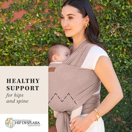 Moby Wrap Baby Carrier | Waffle Knit | Baby Wrap Carrier for Newborns & Infants | #1 Baby Wrap | Baby Gift | Keeps Baby Safe & Secure | Adjustable for All Body Types | Sandstone
