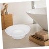 MAGICLULU Frosted Glass Soap Dish Round Bathroom Replacement Soap Holder