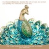 Bits and Pieces Peacock Jewelry Box for Women Small Keepsake