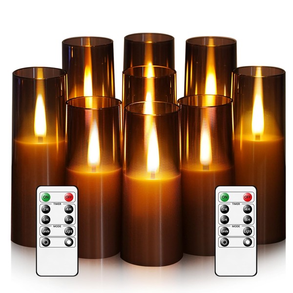 Kayleemia Flameless LED Candles, Battery Operated Candles with Remote Timer,
