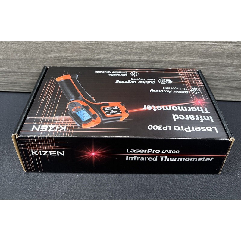 KIZEN Infrared Thermometer LaserPro LP300 Handheld Temperature Gun Orange