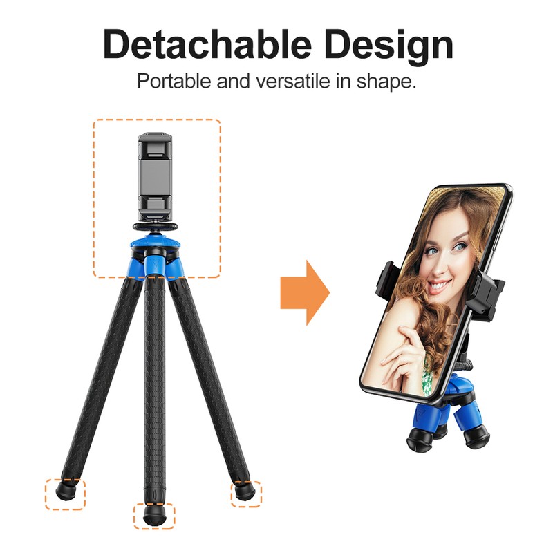 APEXEL APL-JJ07 Detachable Flexible Octopus Tripod Portable Mini Travel Mobile