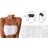 FULIER 2 Packs Women Bandeau Bra Padded Strapless Wireless Bralette