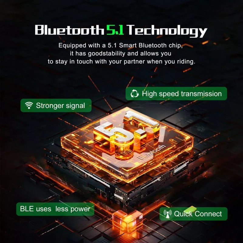 EJEAS V6 Pro Motorcycle Helmet Waterproof Bluetooth Intercom Headset Wireless