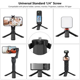 VRIG Mini Tripod with 1/4" Screw, Desktop Tabletop Stand Compact Tripod for Gimbal Handle Grip Stabilizer, Camera, DJI OSMO Pocket 3/2