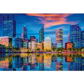 Trefl Cityscape: Urban Reflection, Perth, Australia 1500 Piece Jigsaw Puzzle Prime 33"x23" Thick Cardboard, Urban Landscape, Skyscrapers, Creative Fun for Adults and Children from 14 Years Old