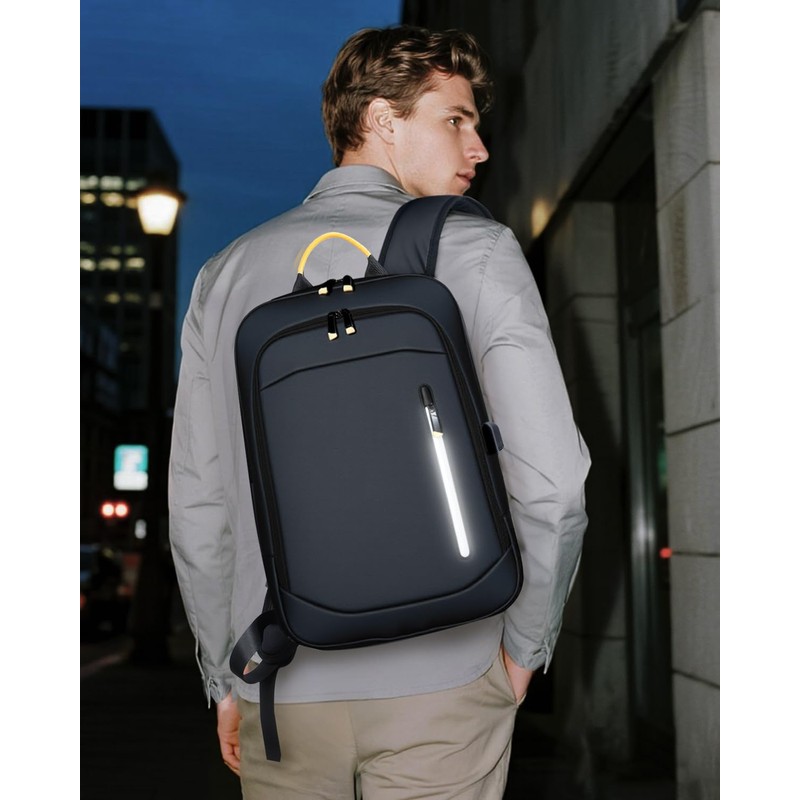 Lekespring Slim Laptop Backpack for Men, 15.6 Inch Expandable Business