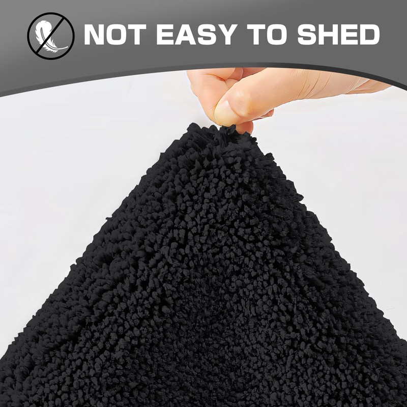 wyewye Microfibre Bath Mat, 2cm Super Thick, Super Absorbent Bathroom