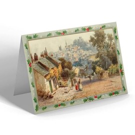 CHRISTMAS CARD - Vintage Cornwall - Launceston. St. Stephen's Hill