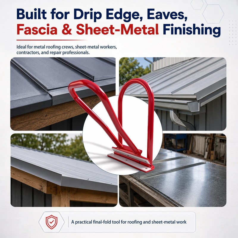 Roof Eaves Seam Bender HTSL25E2, Red Metal Roofing Drip Edge