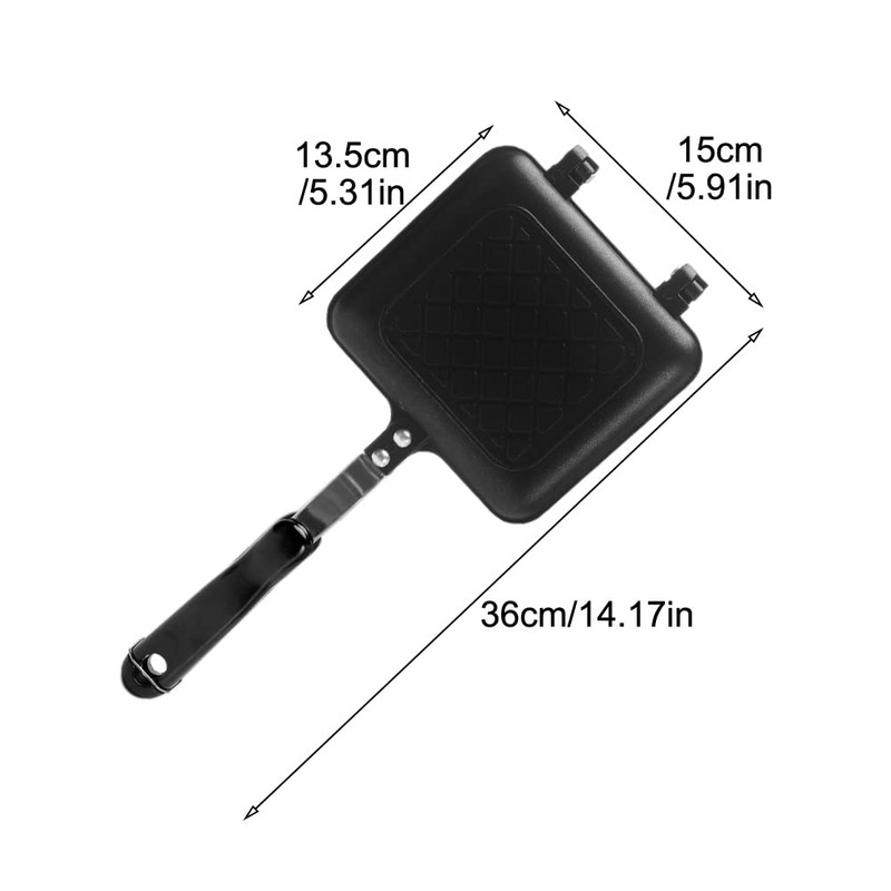 Sandwich Maker, Grilled Sandwich Press with Handle, Double-Coated Non-Stick Stovetop