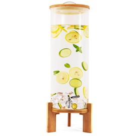 OXSDOL Beverage Dispenser,3.5Gallon Glass Drink Dispenser with stand,Drink Dispenser with Spigot,Large Drink Dispensers for Parties,Water Dispensers for Bar,Wedding,Restaurants
